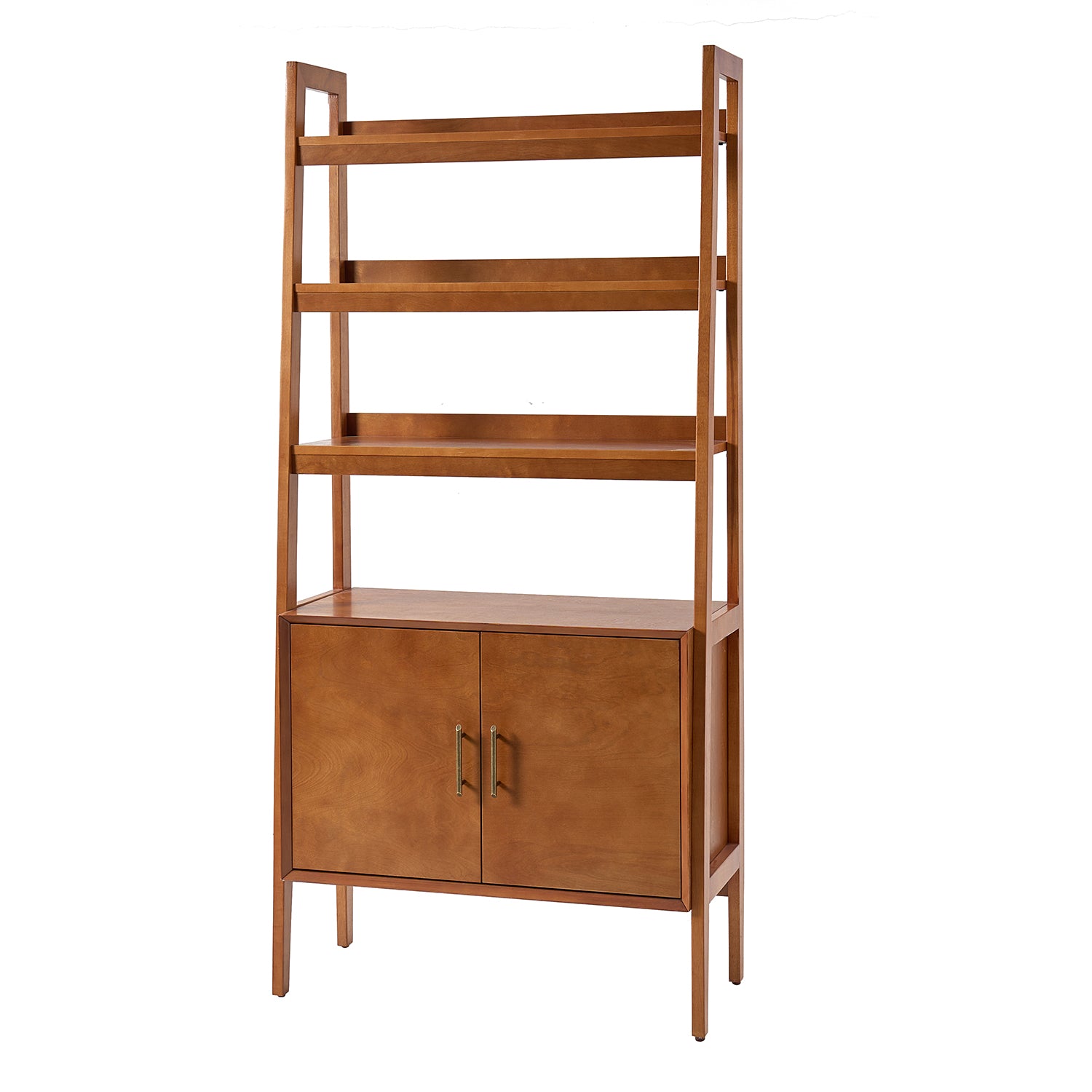 Andrs Solid Wood Ladder Bookcase in Acorn