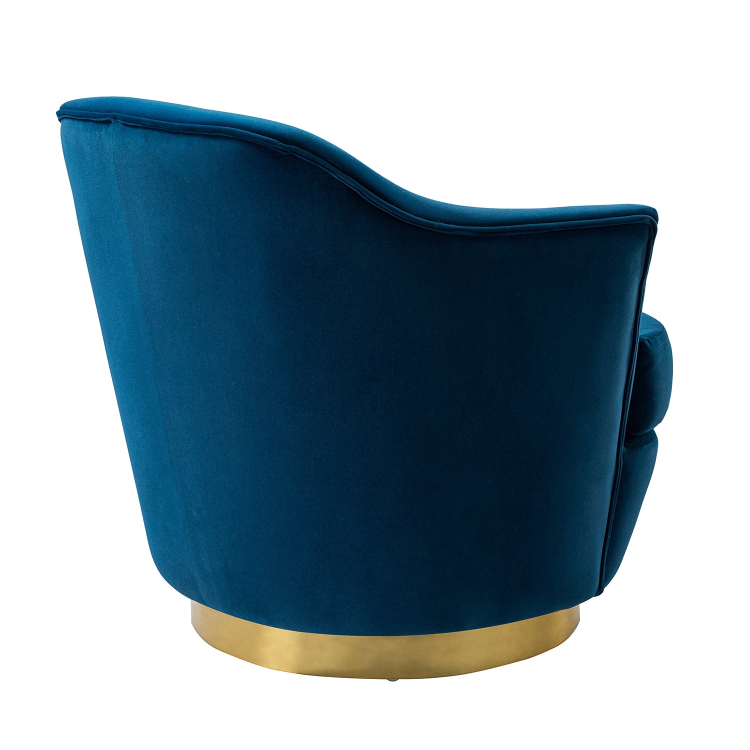 Burkhard Swivel barrel Chair in Navy