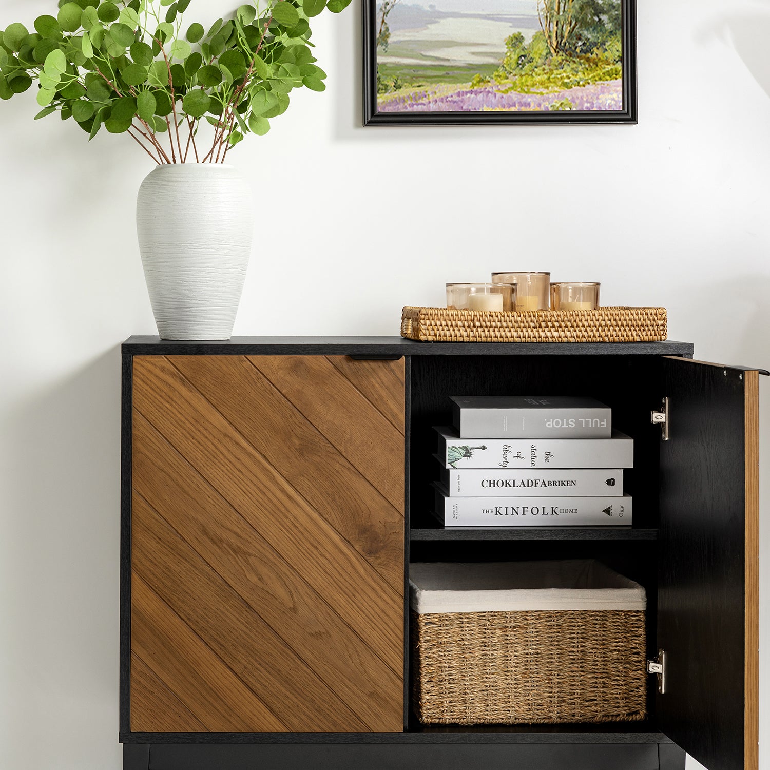 Paschall Accent Cabinet in Black