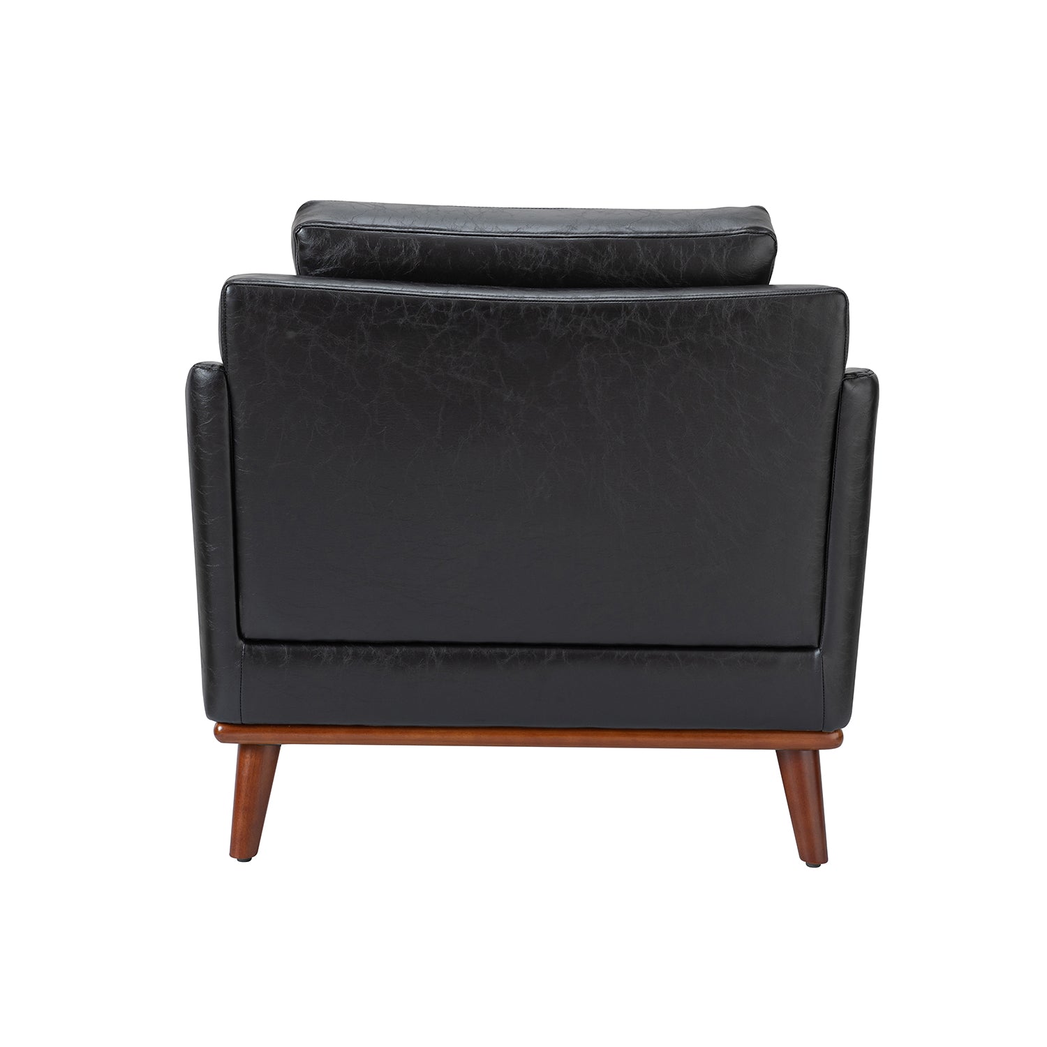 Jerome Vegan Leather Armchair in Black