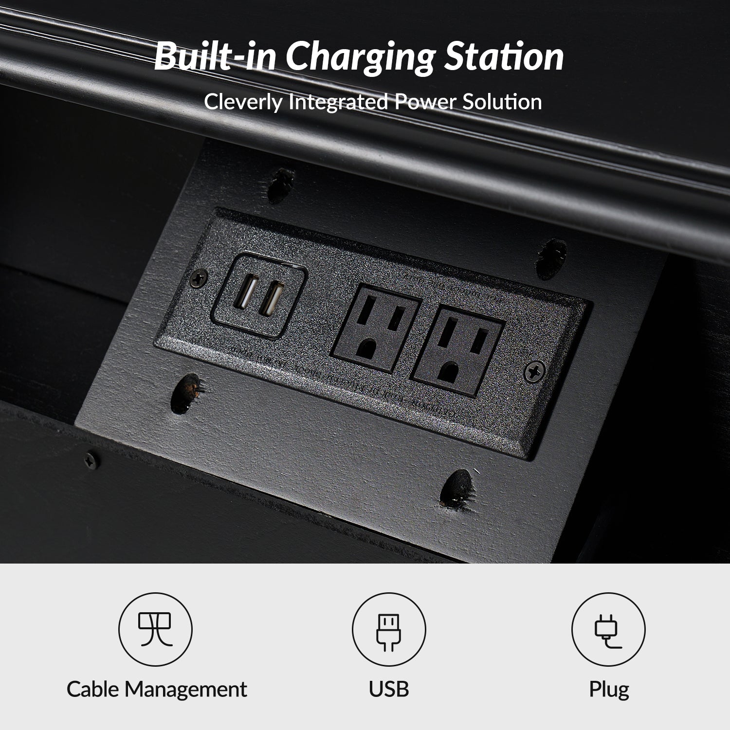 Patience Nightstand in Black