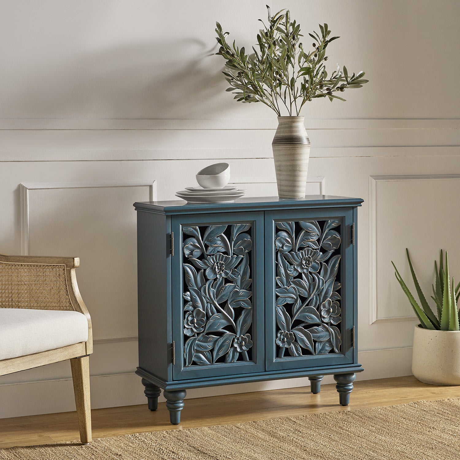 Alban Accent Cabinet in Blue