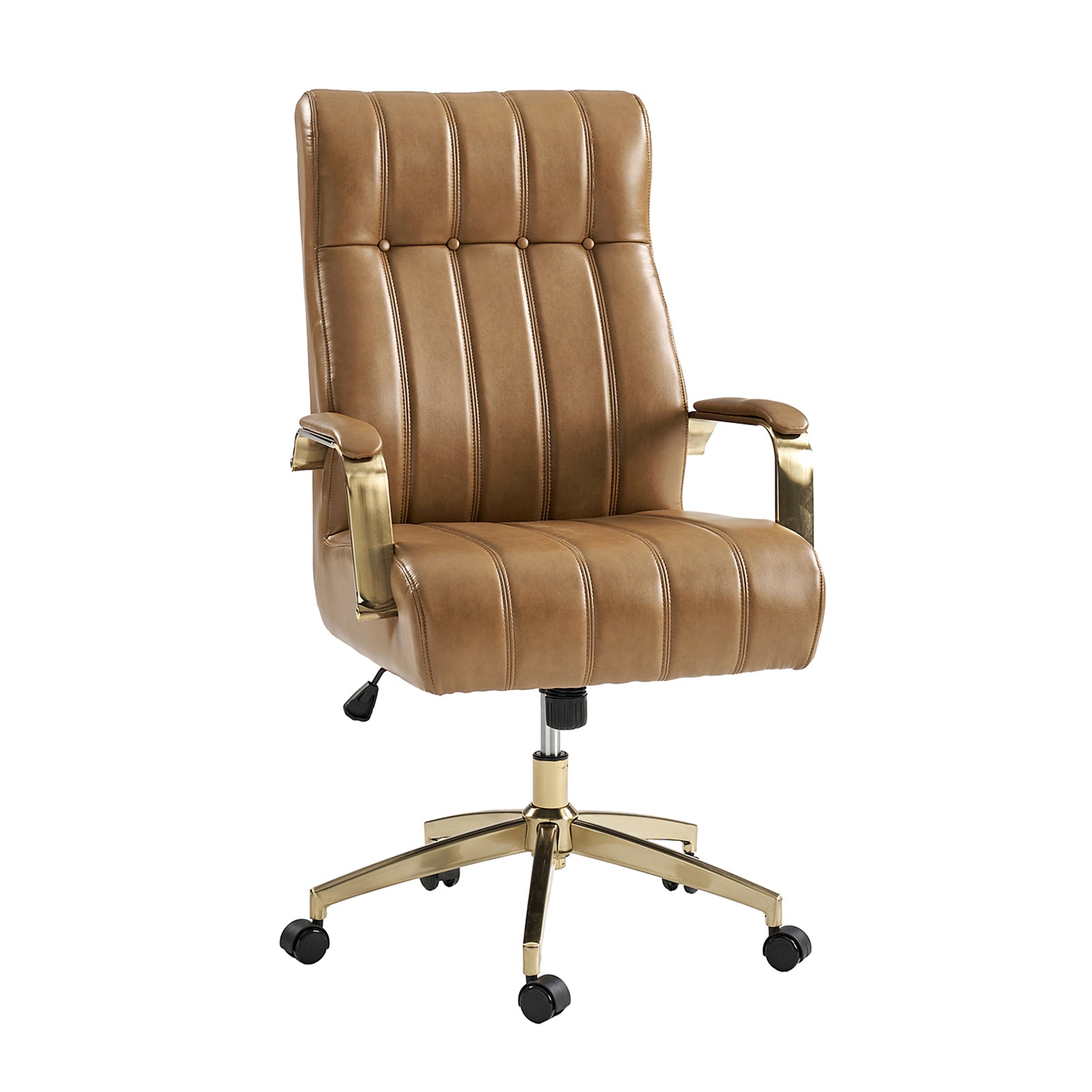 Conan Leather Ergonomic Executive Office Chair in Camel
