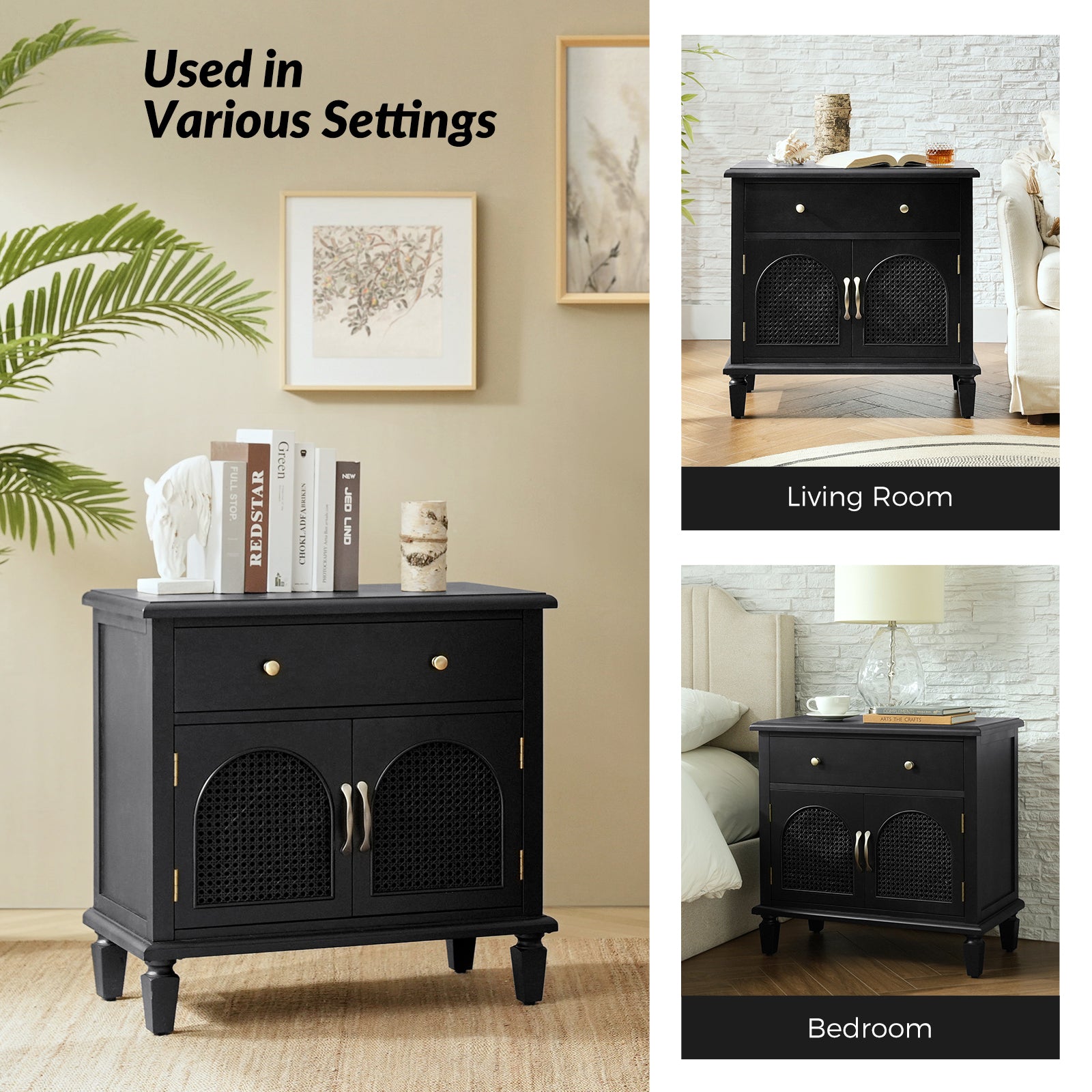 Sebastian Nightstand in Black