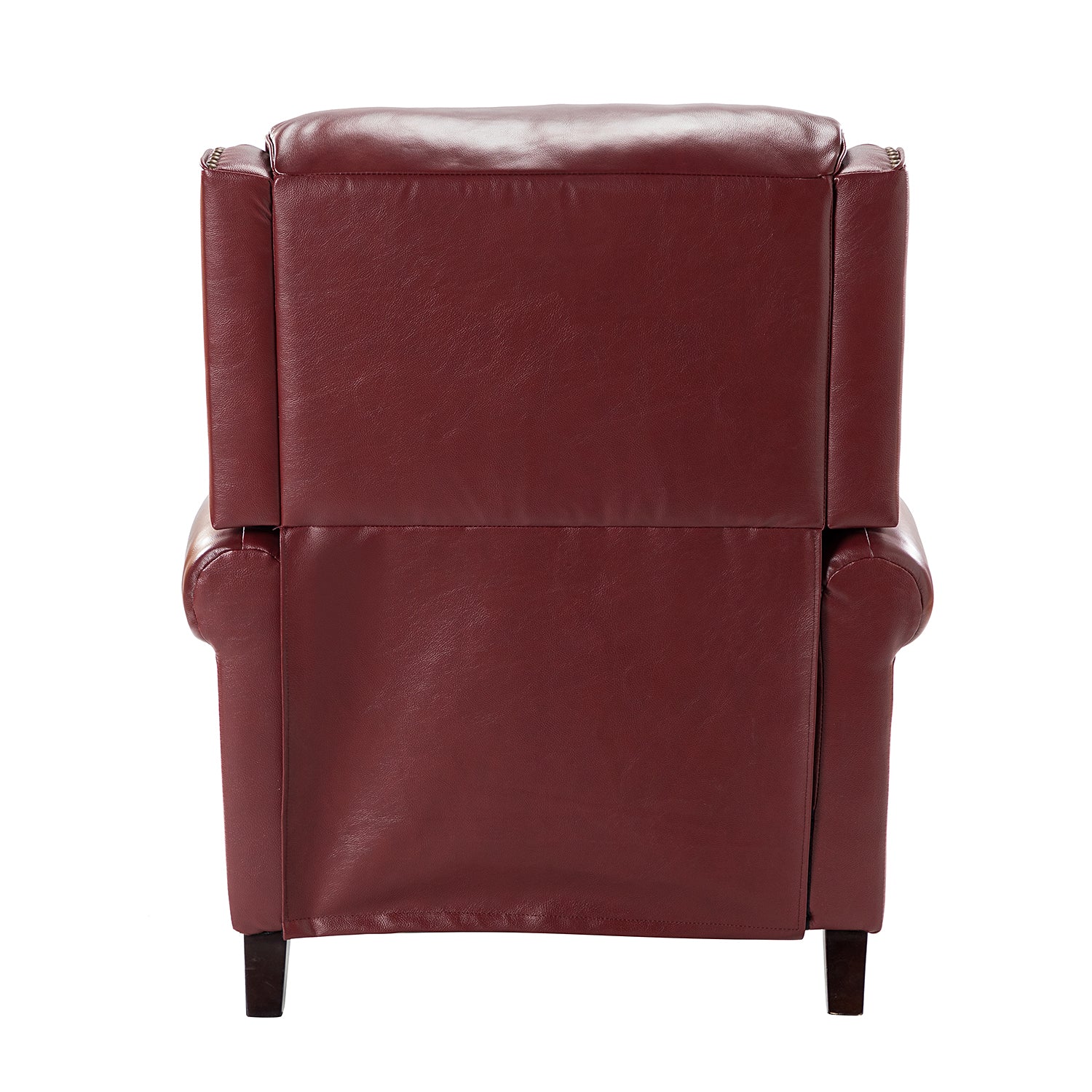 Franco Genuine Leather Recliner in Burgundy