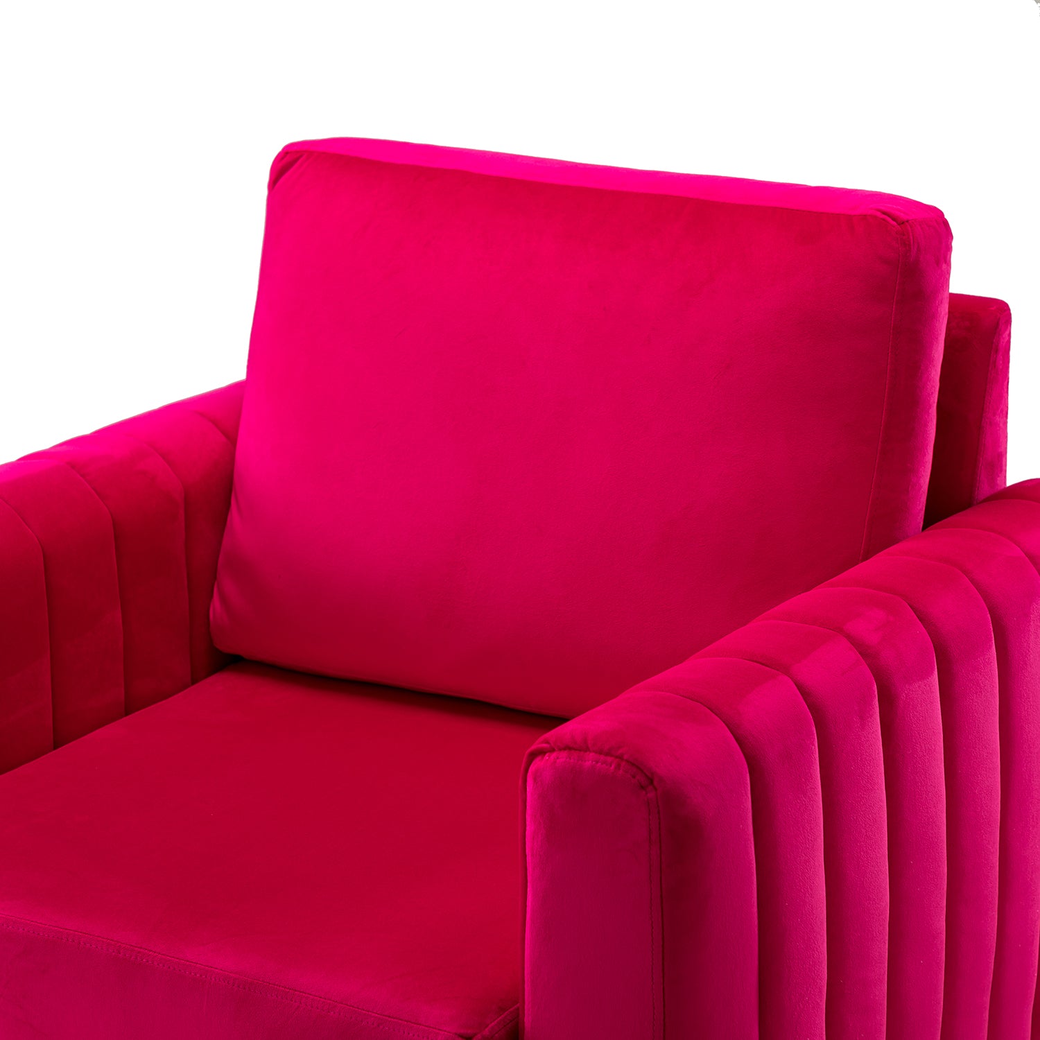 Ganymedes Club Chair in Fuchsia
