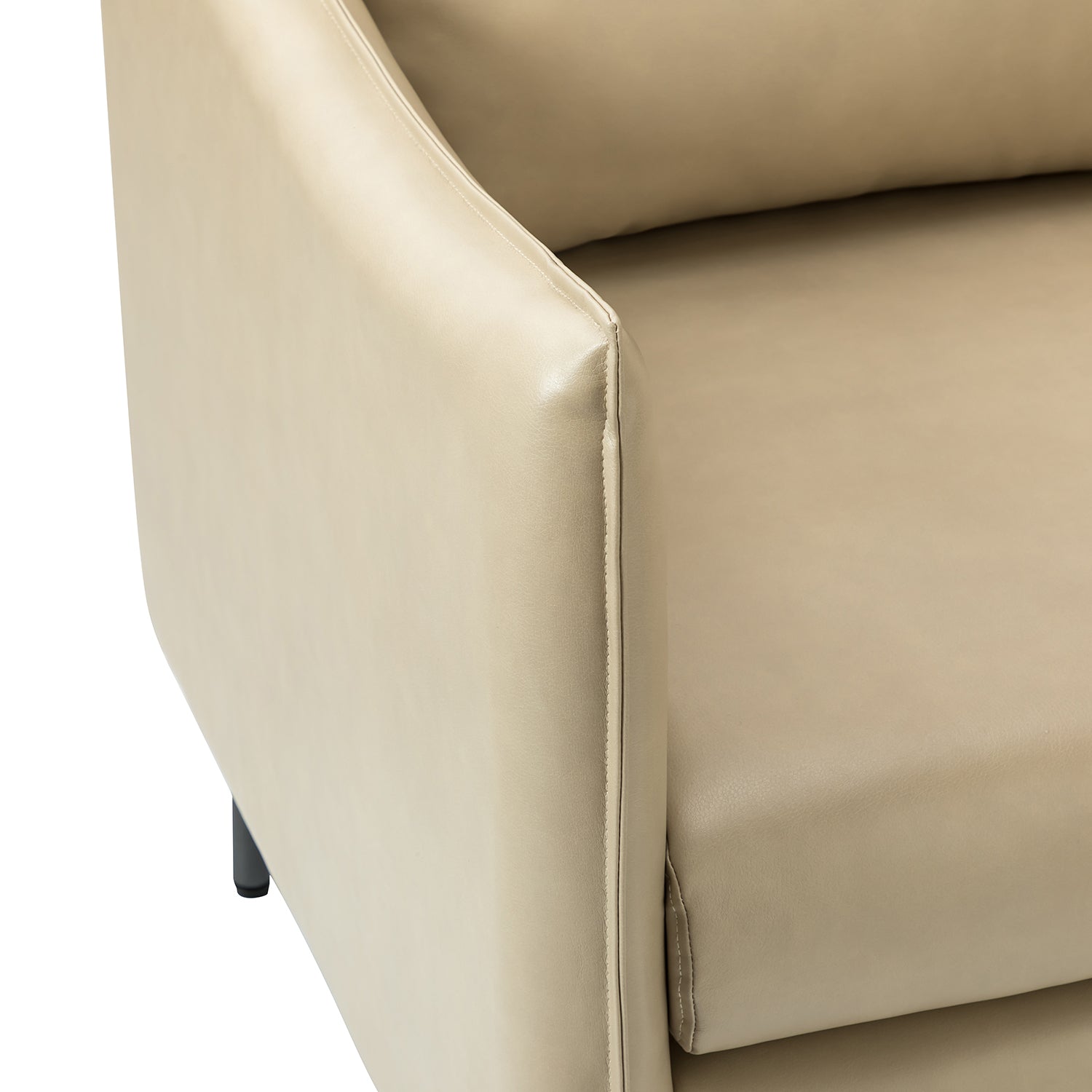 Georges Vegan Leather Armchair in Beige