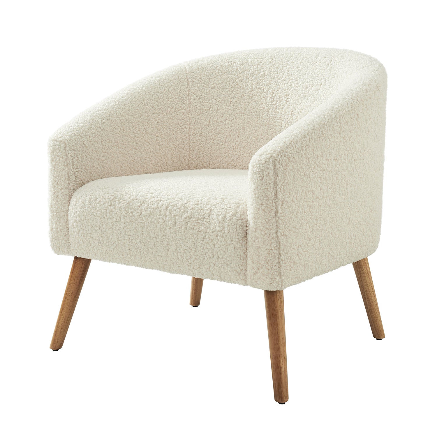 Nell Boucle Armchair in Ivory