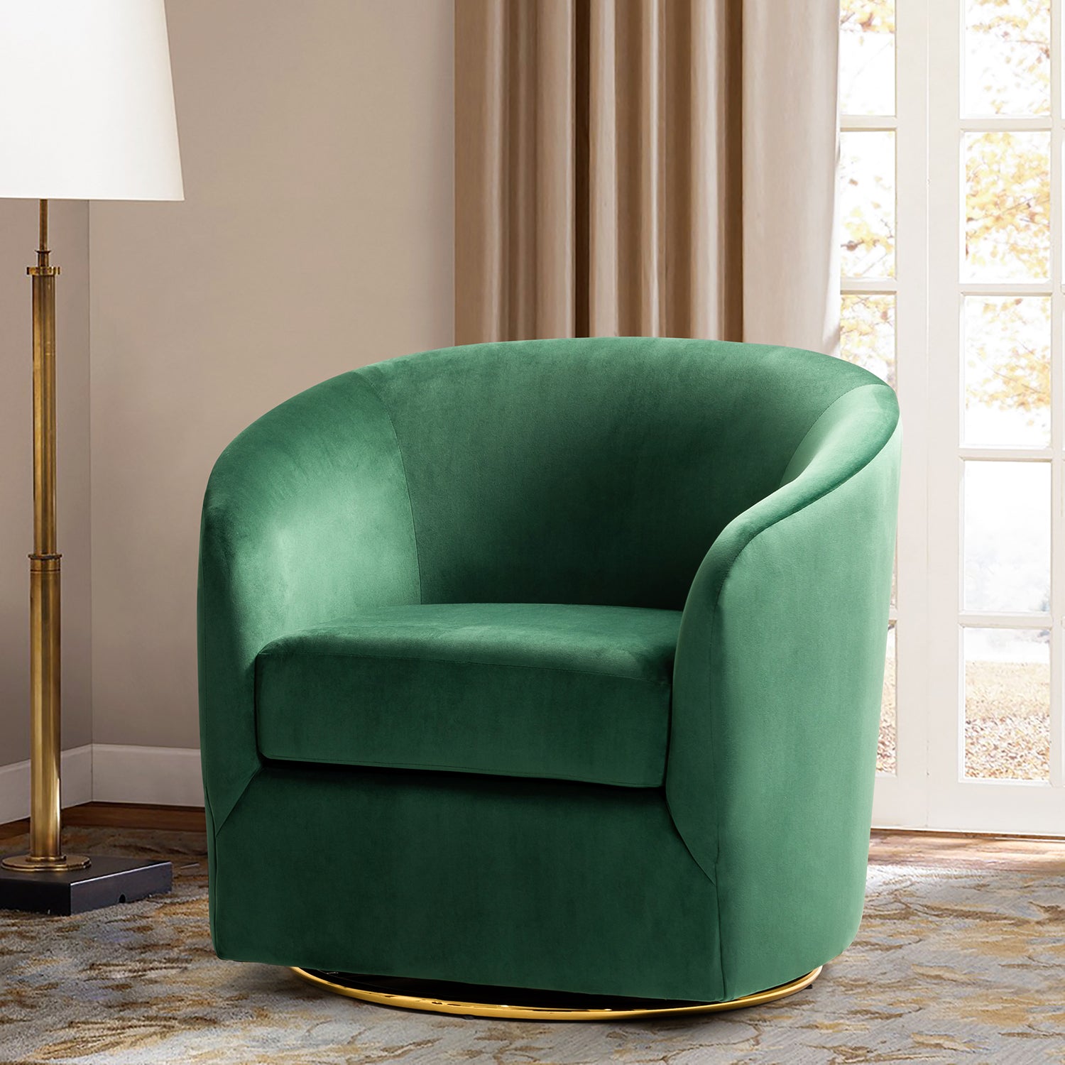 Amarante Swivel Chair in Green