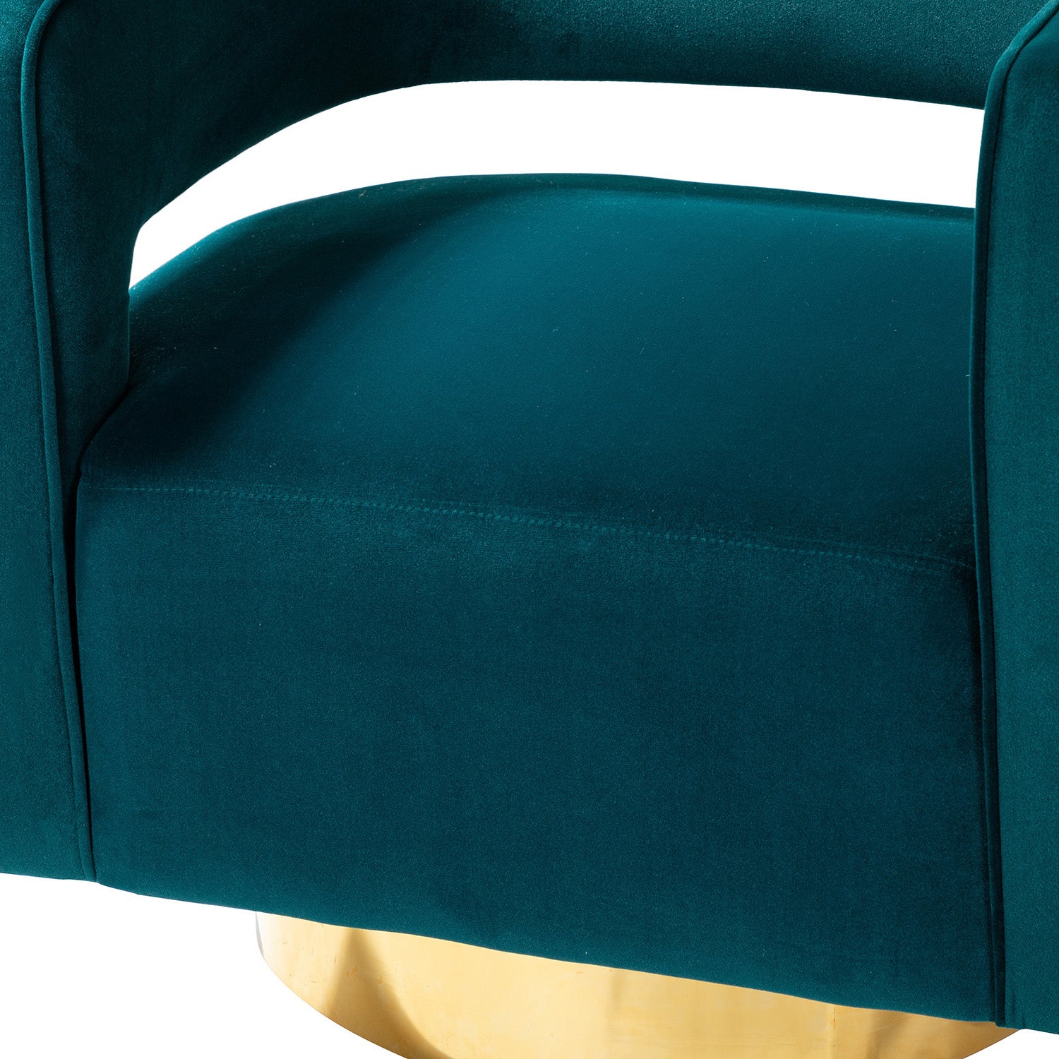 Blanca Swivel Barrel Chair in Teal