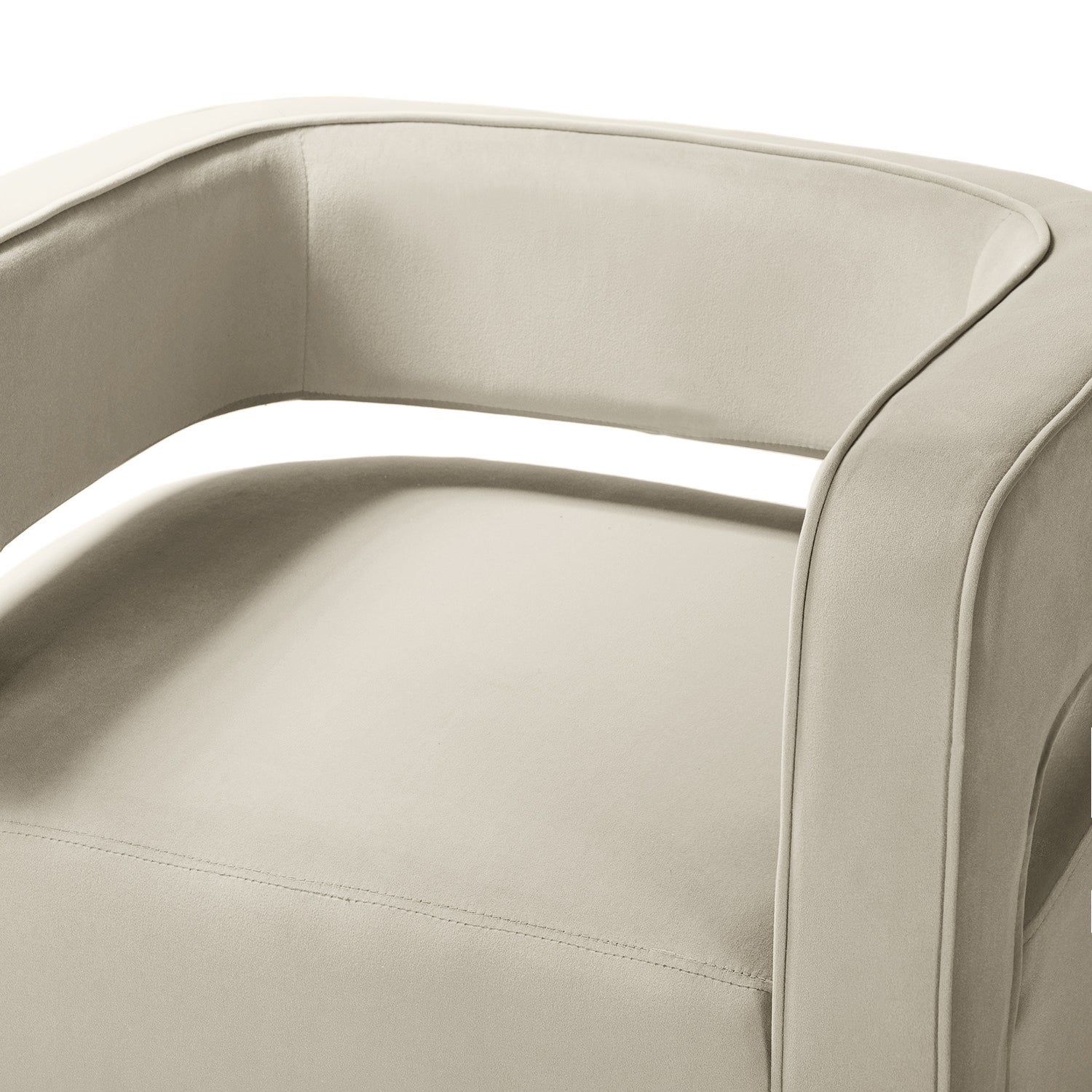 Blanca Swivel Barrel Chair in Tan
