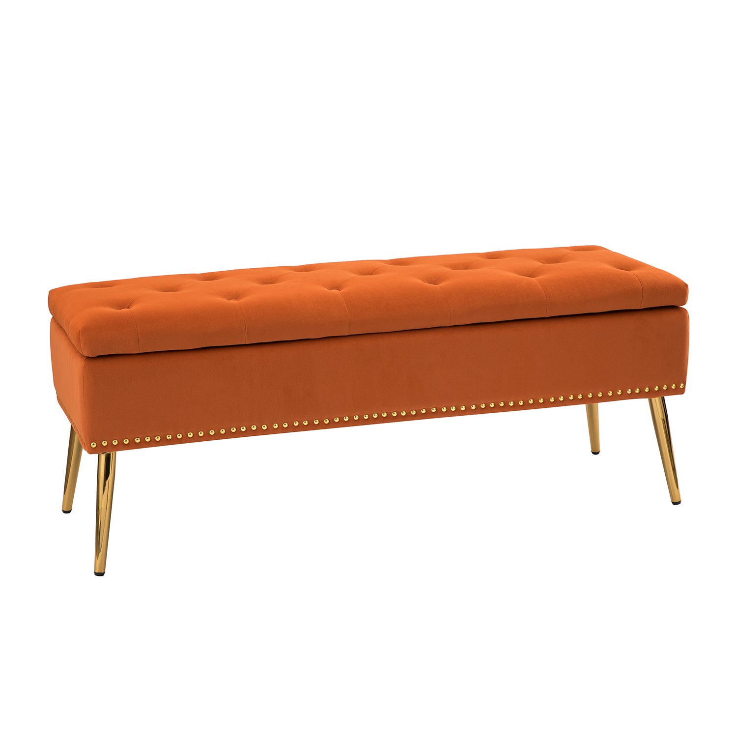 Achilles Storage Bench in Orange