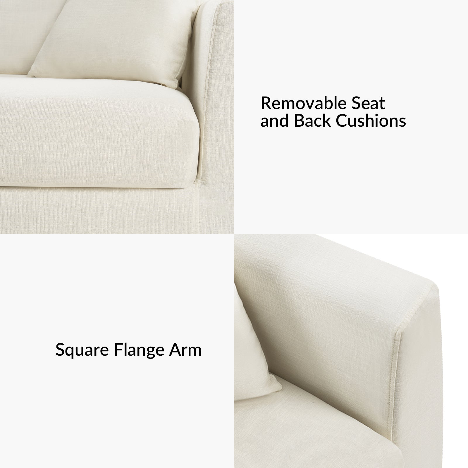 Riccardo Slipcovered Sofa in White