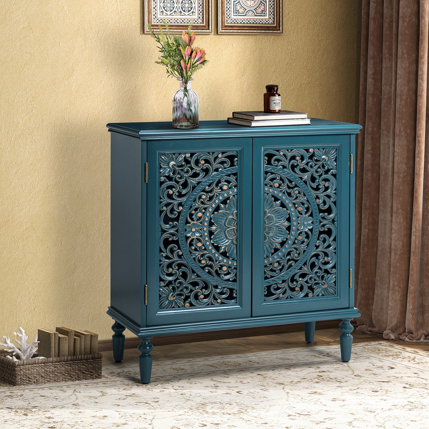 Delia Accent Cabinet in Blue