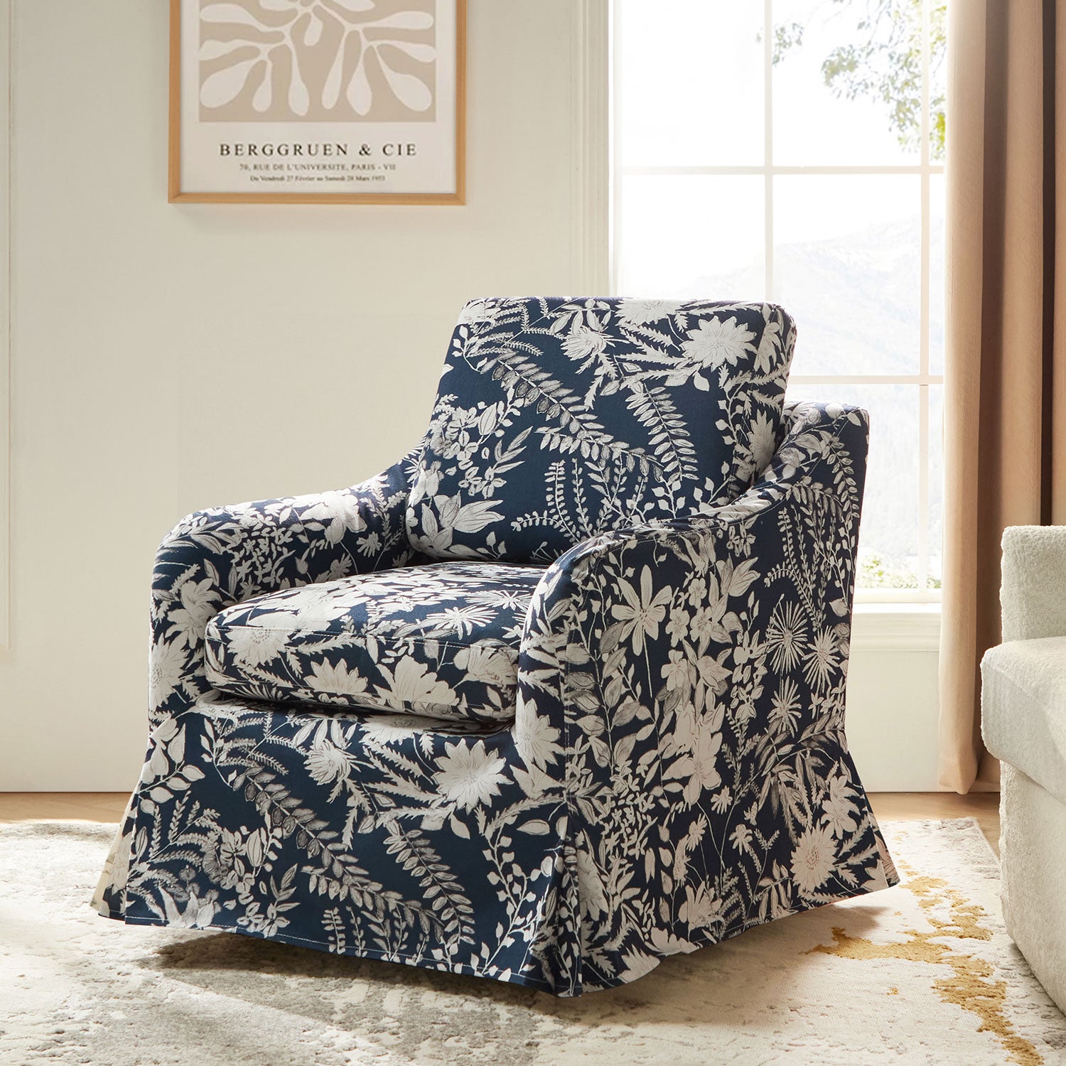 Alois Slipcovered Swivel Chair Alois Slipcovered Swivel Chair Alois Slipcovered Swivel Chair Alois Slipcovered Swivel Chair Alois Slipcovered Swivel Chair in Navy