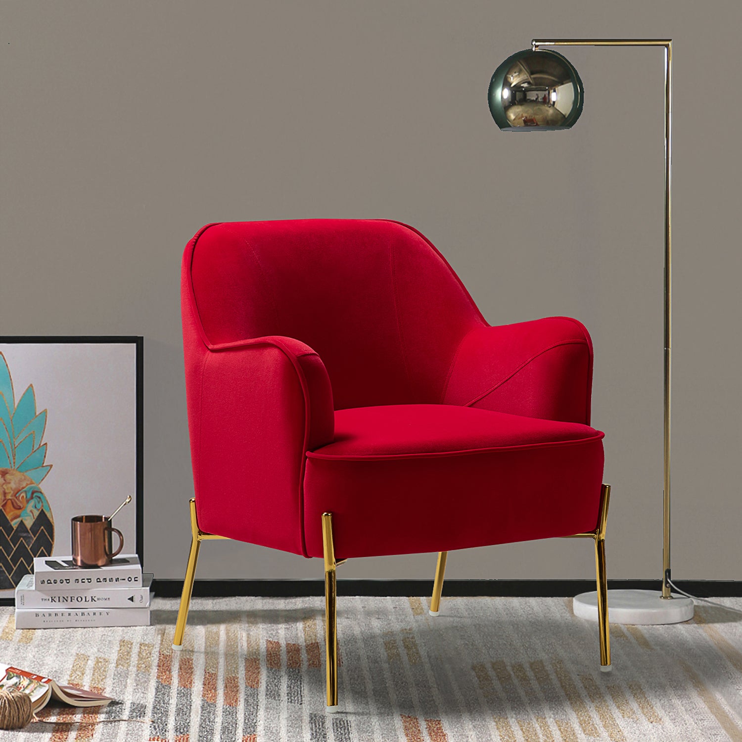 Nora Accent Chair in Red