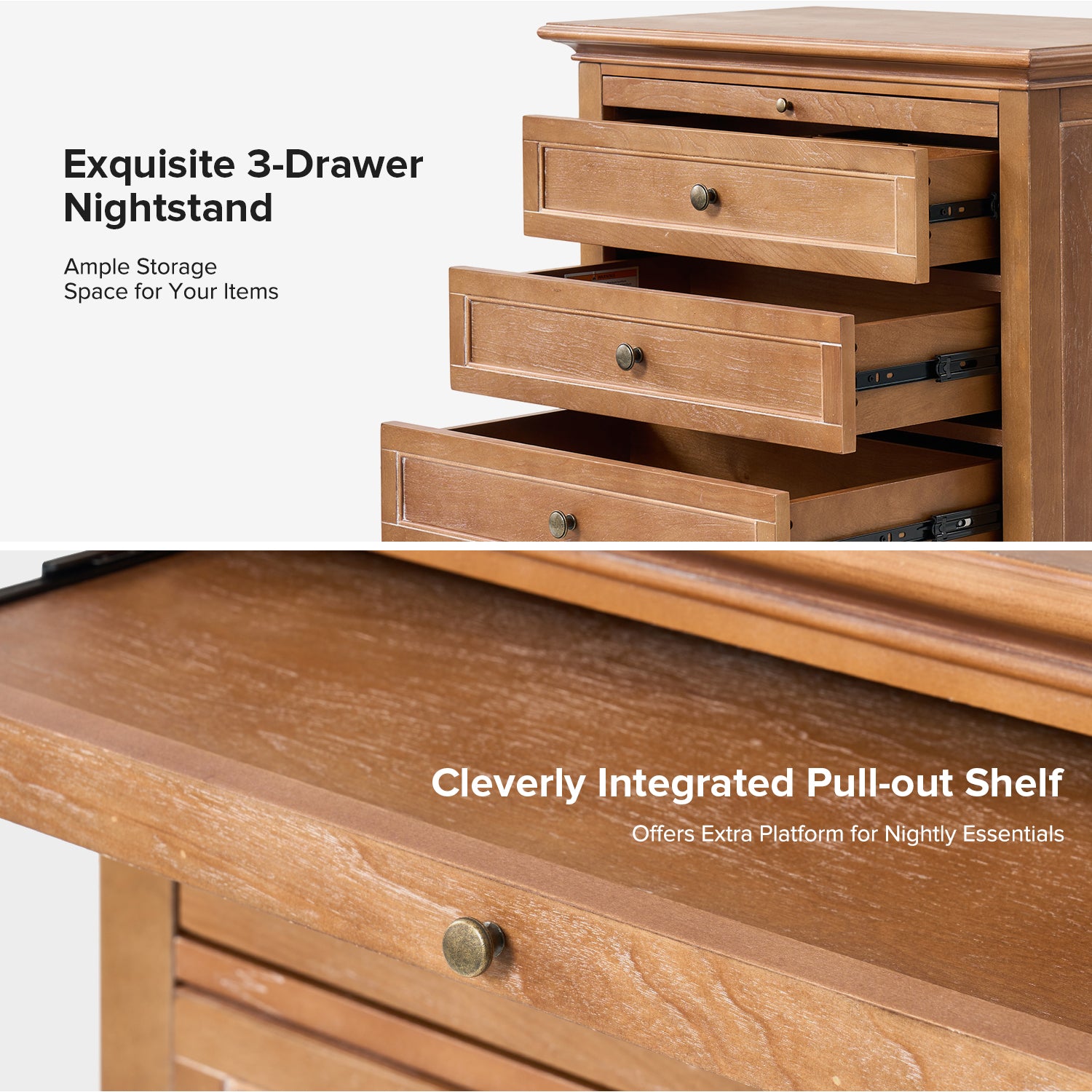 Dominic Nightstand in Acorn