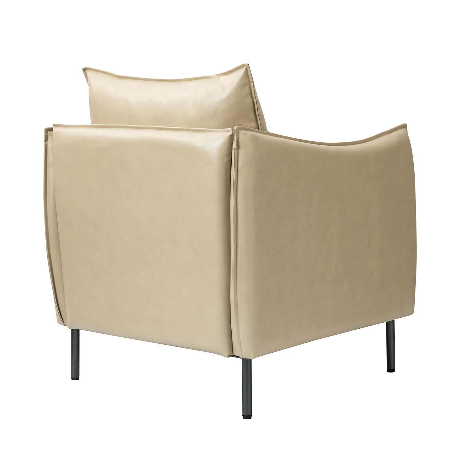 Georges Vegan Leather Armchair in Beige