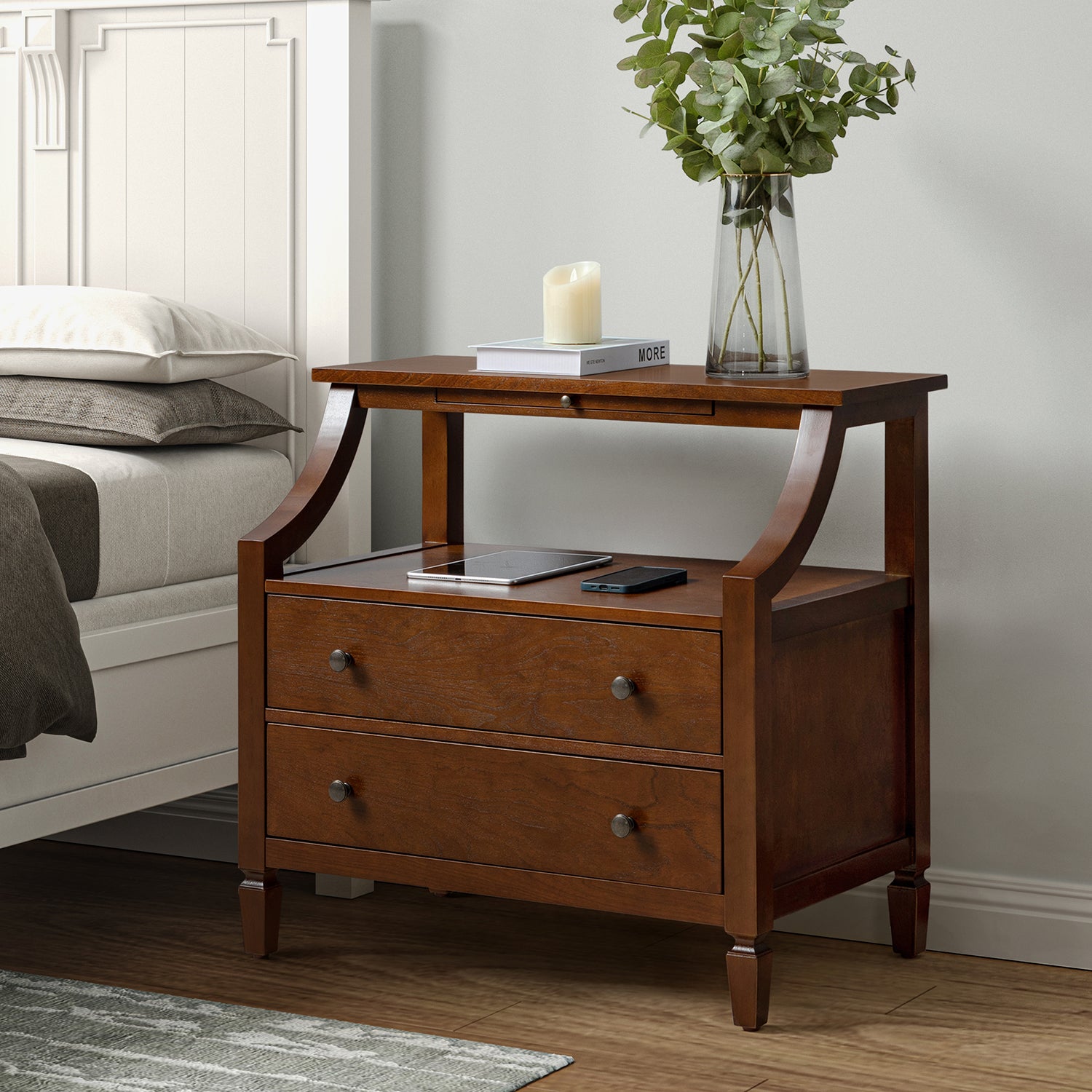 Bernadette Nightstand in Walnut