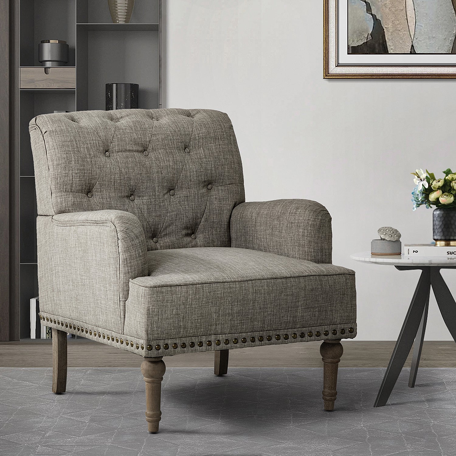 Naida Armchair in Grey