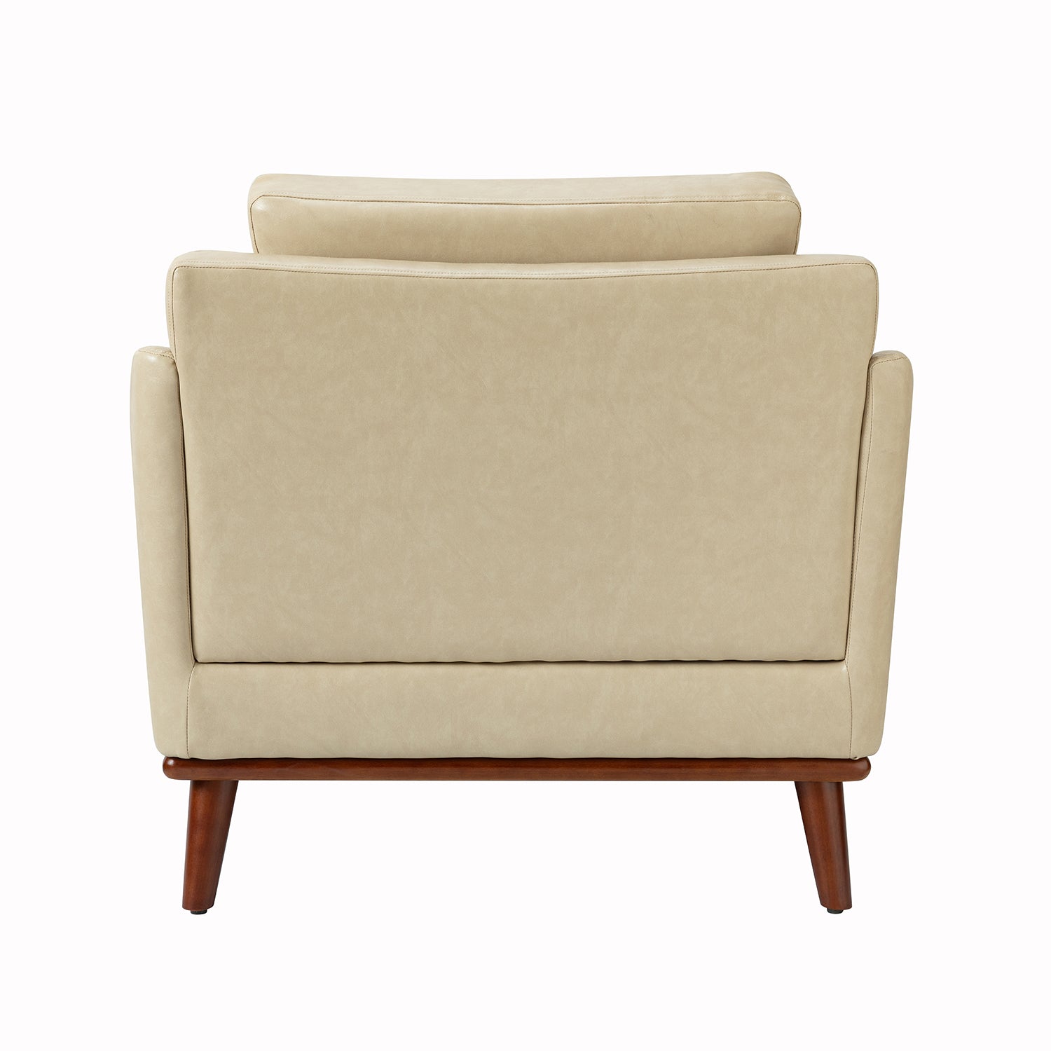 Jerome Vegan Leather Armchair in Beige