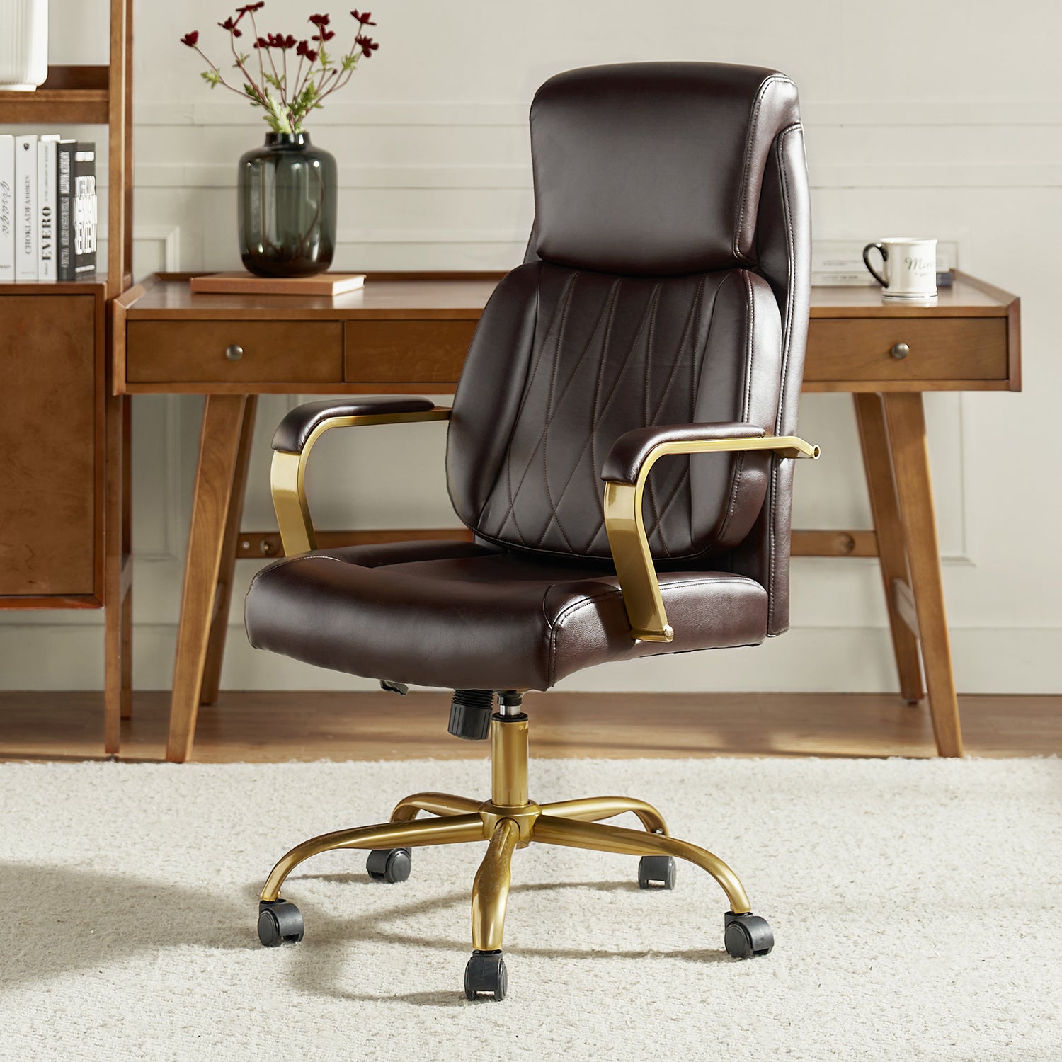 Bradford Ergonomic Office Chair with Lumbar Support in Brown