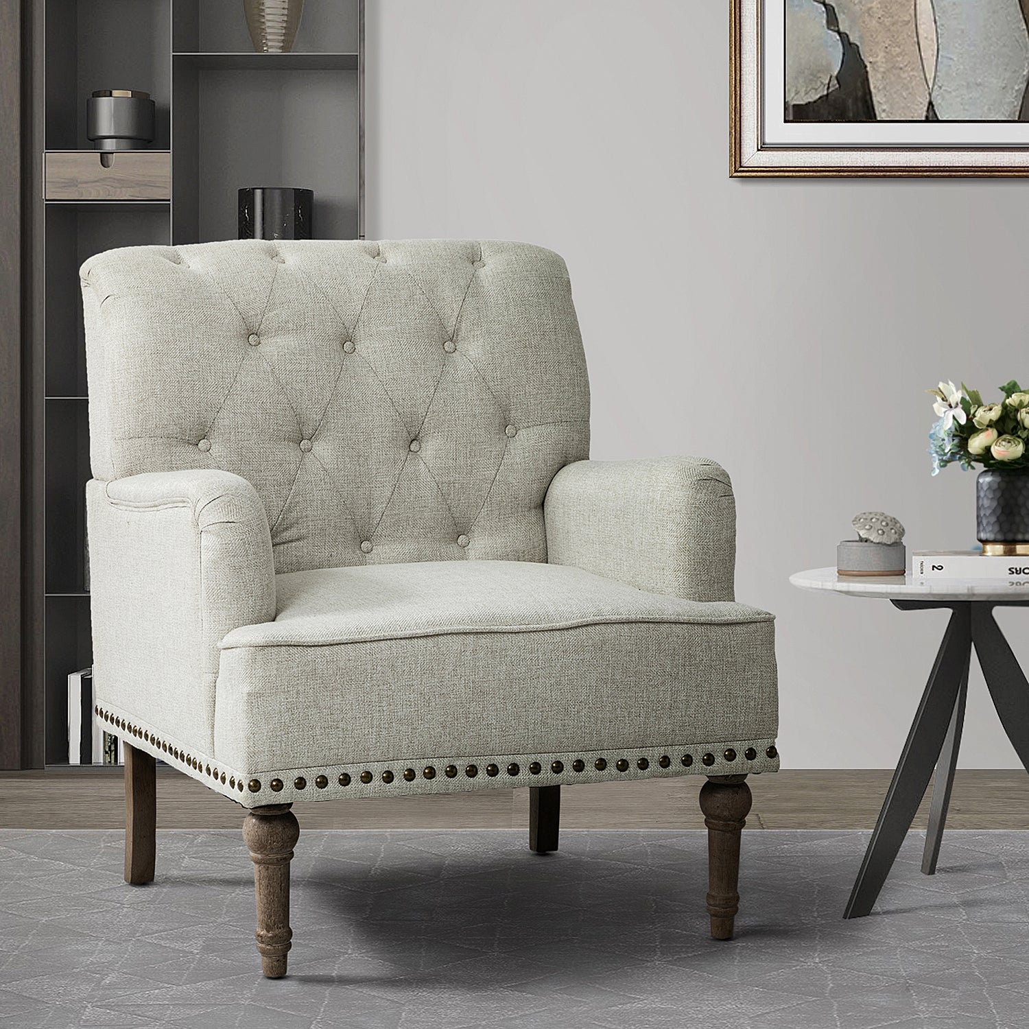Naida Armchair in Oatmeal