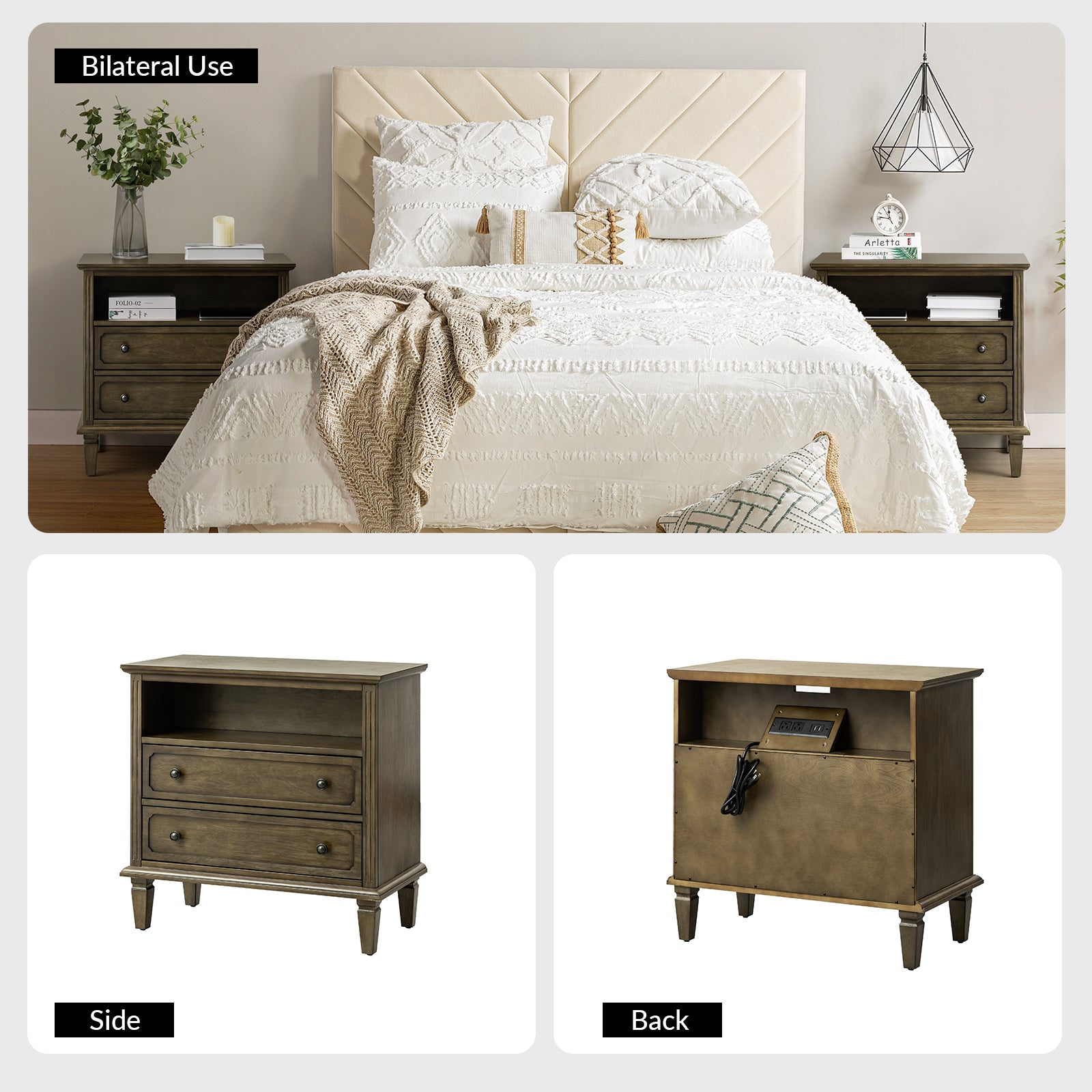 Davide Nightstand in Kona