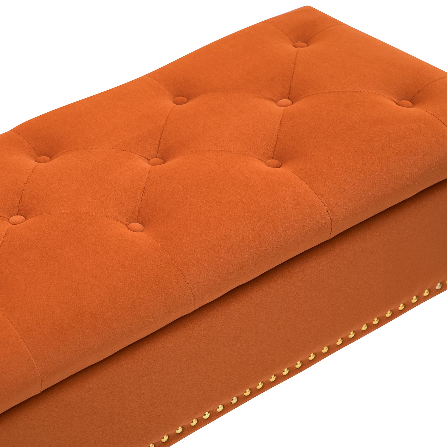 Achilles Storage Bench in Orange