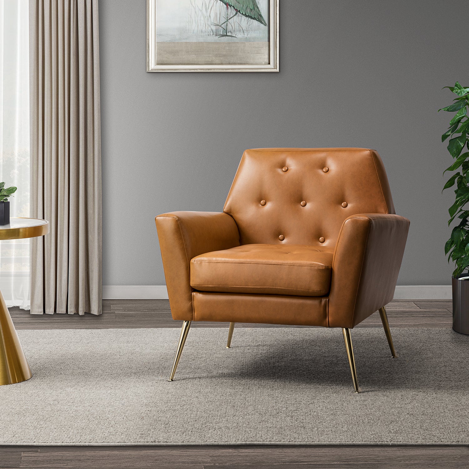 Alcyone Armchair in Camel