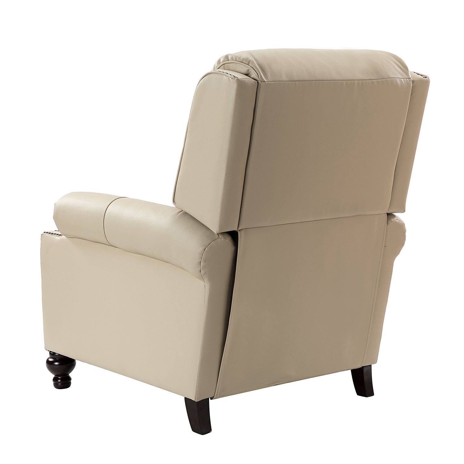 Franco Genuine Leather Recliner in Beige