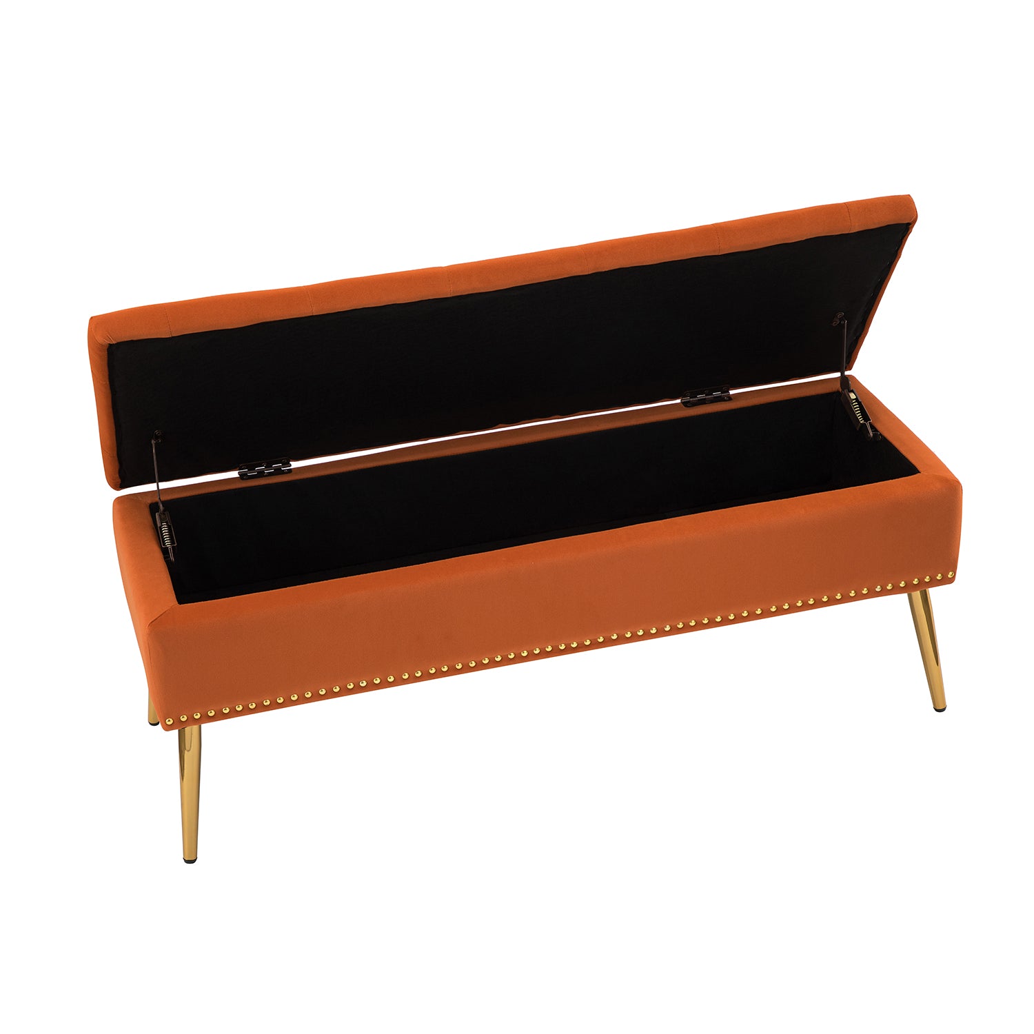 Achilles Storage Bench in Orange