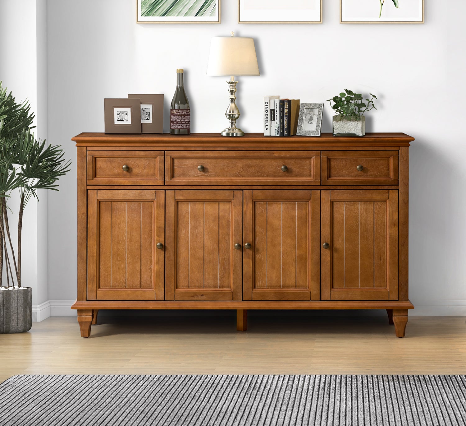 Hainrich 3 Drawer Sideboard in Acorn